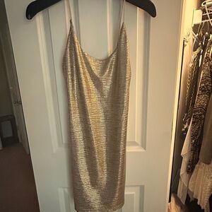 Alice and Olivia gold XS dress
